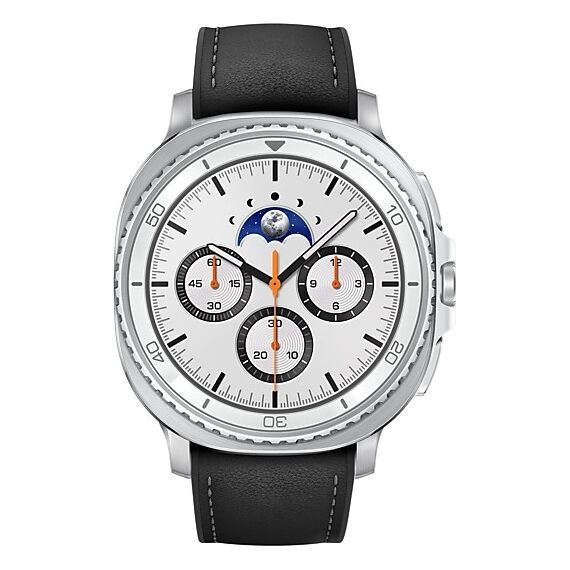 Galaxy Watch8 Classic | 46 мм | 4G LTE | White | Hybrid/Black | S/M/L, Размер: 46 мм, Цвет: White, Тип ремешка: Hybrid, Цвет ремешка: Black, Размер ремешка: S/M/L, Подключение часов: Bluetooth / Wi-Fi + 4G LTE, изображение 2
